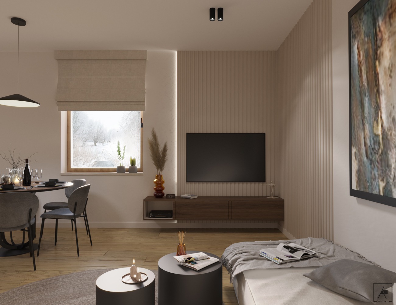 salon w domu pod Puławami