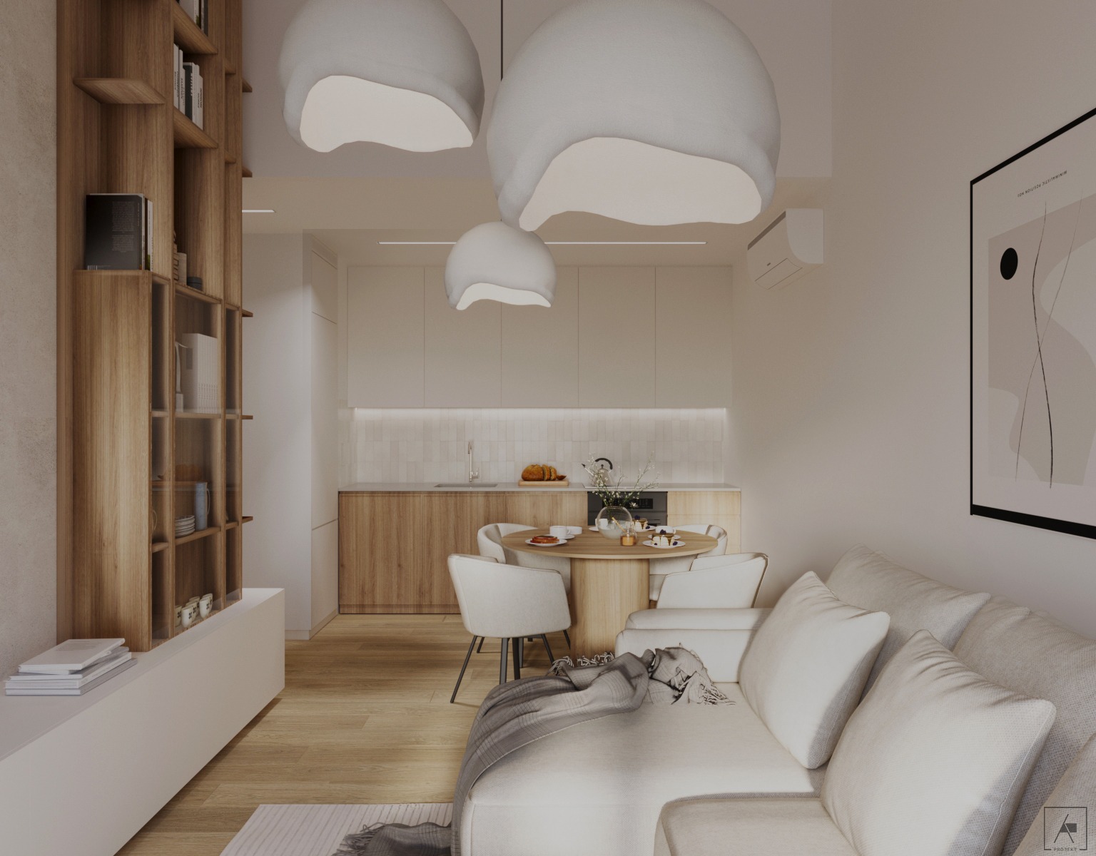 Salon z kuchnią we Wrocławiu