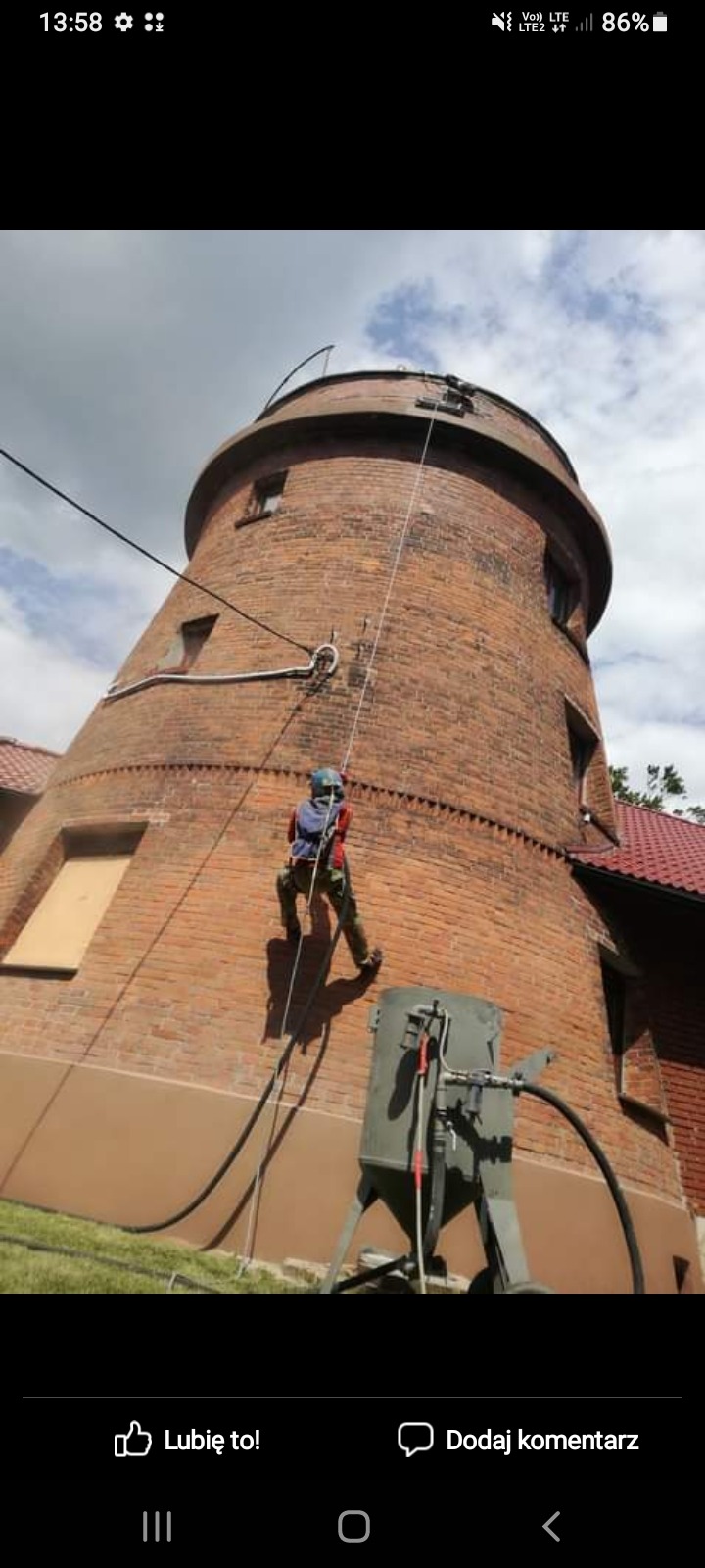 Piaskowanie na wysokości to dla mnie nie problem..