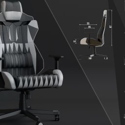 Projekt krzesła gamingowego wyróżniony I nagrodą w ogólnopolskim konkursie na projekt krzesła gamingowego, organizowanego przez markę Diablo Chairs.