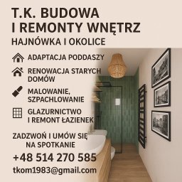 T.K budowa i remonty wnetrz - Wyjątkowe Tapetowanie Ścian Hajnówka