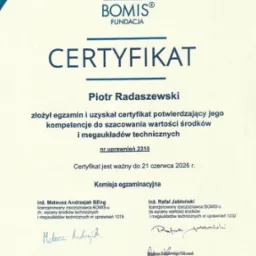 Certyfikat uprawnień