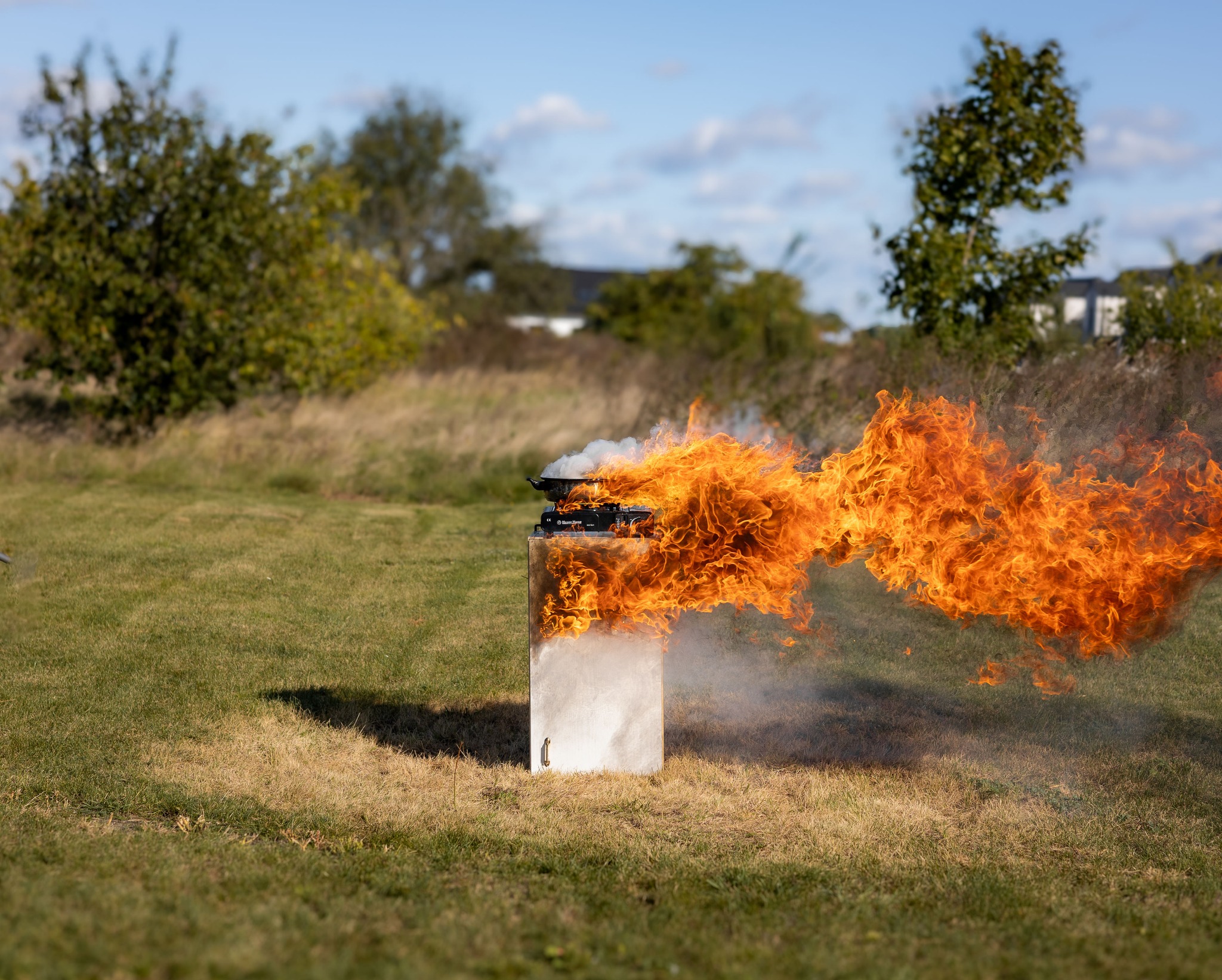 Zapłon oleju spożywczego.