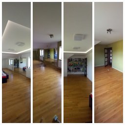 Wykonanie onizenia częściowego sufitu z pulka na led.
Zdarcie starych powłok malarskich.
Szpachlowanie oraz gładzenie scian.
Motarz foto tapety.
Przeróbki elektryczne.
Mataz oświetleni.