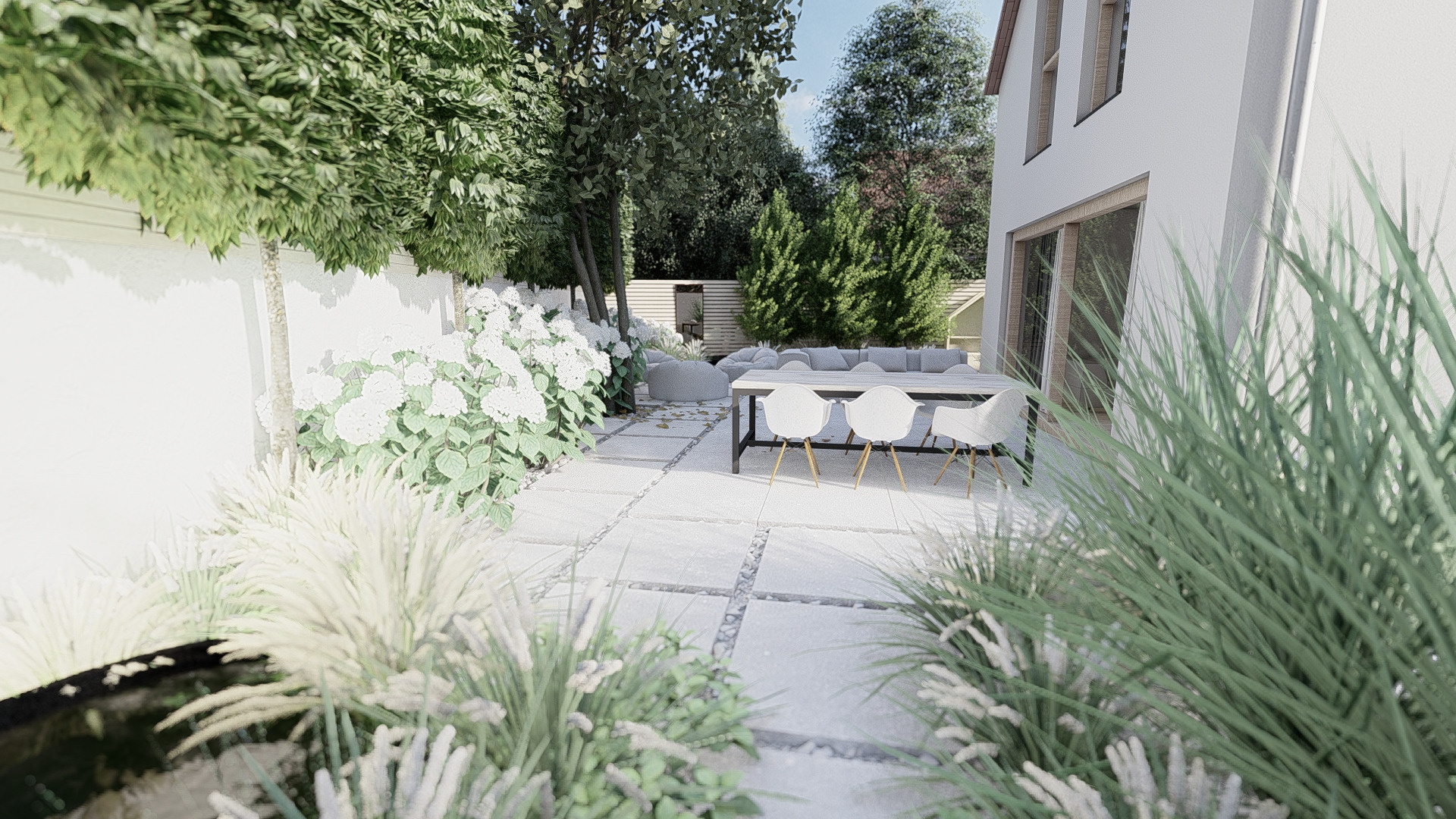 Projekt ogrodu pod lasem