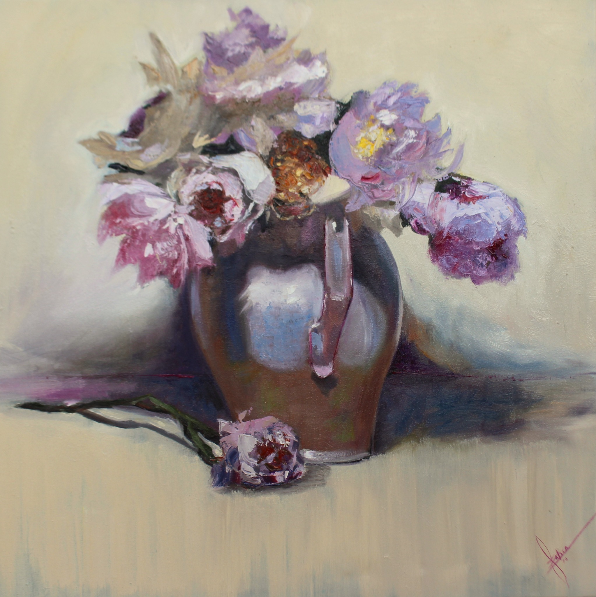 Olej 60/60cm rok 2020 Szpachla cover - Dennis Perrin