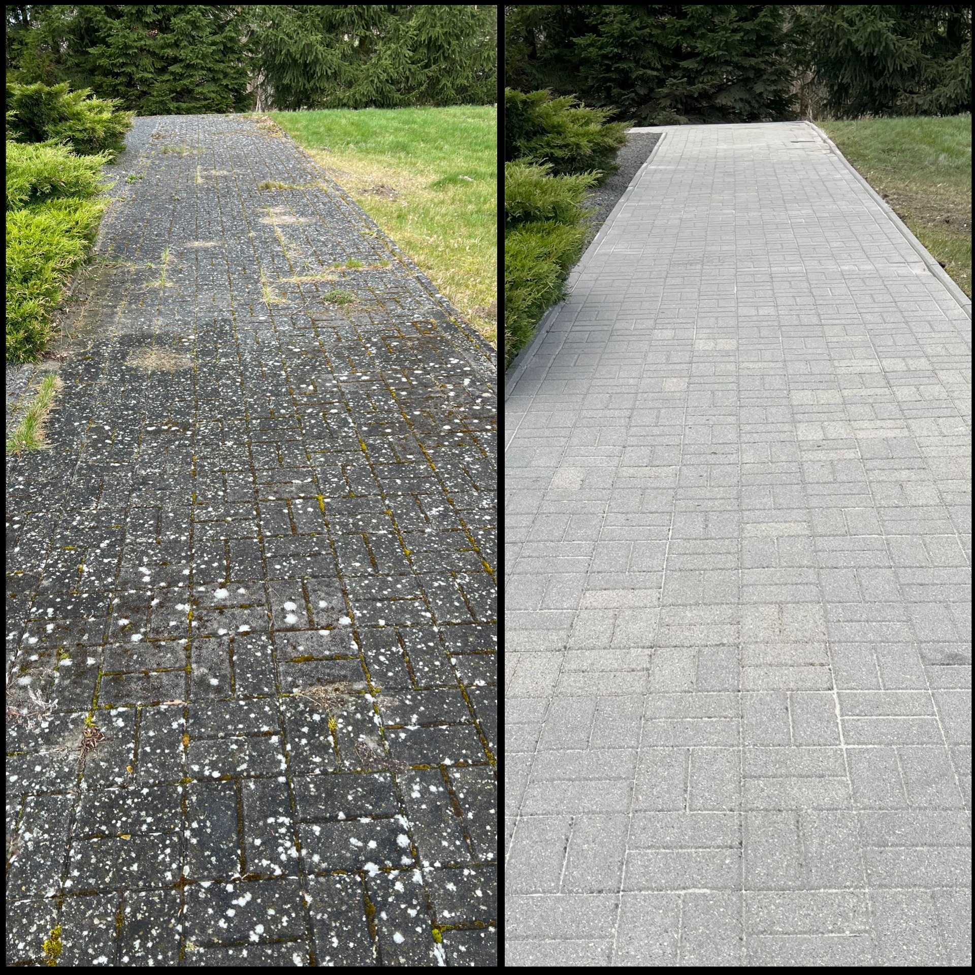 Mycie kostki brukowej