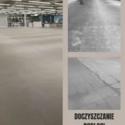 Doczyszczanie podłogi w sklepie sieciowym Action
