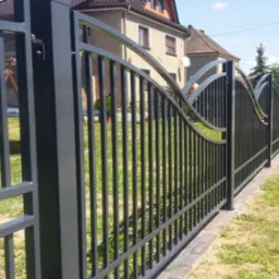 Ogrodzenie kute .Ocynkowane i pomalowane proszkowo.