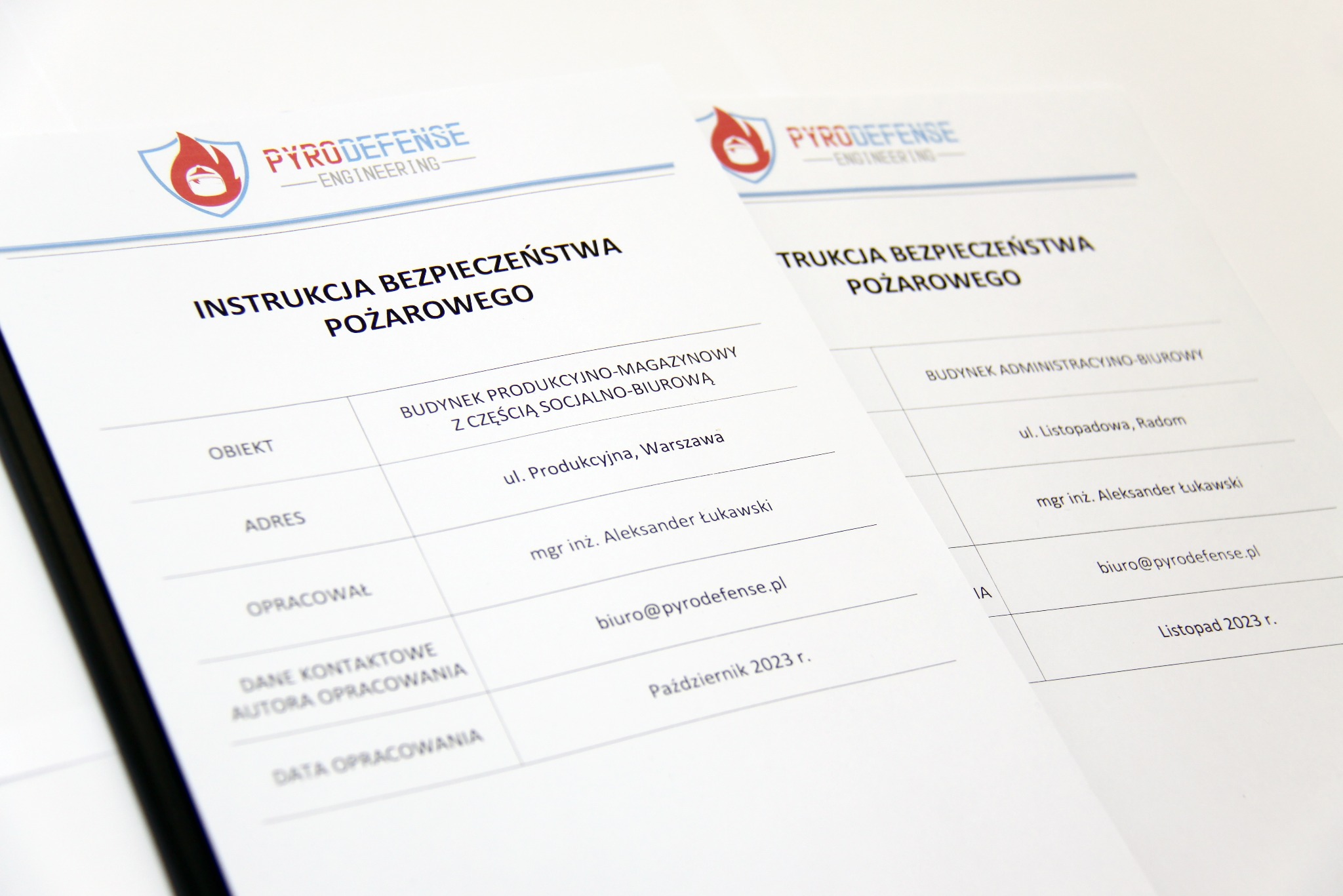 Opracowanie dokumentacji PPOŻ, Instrukcji Bezpieczeństwa Pożarowego