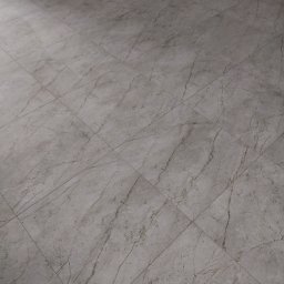 Osoba prywatna - Jasnoszare płytki podłogowe imitujące marmur, ułożone ukośnie, z widocznymi fugami i delikatnym gradientem oświetlenia.