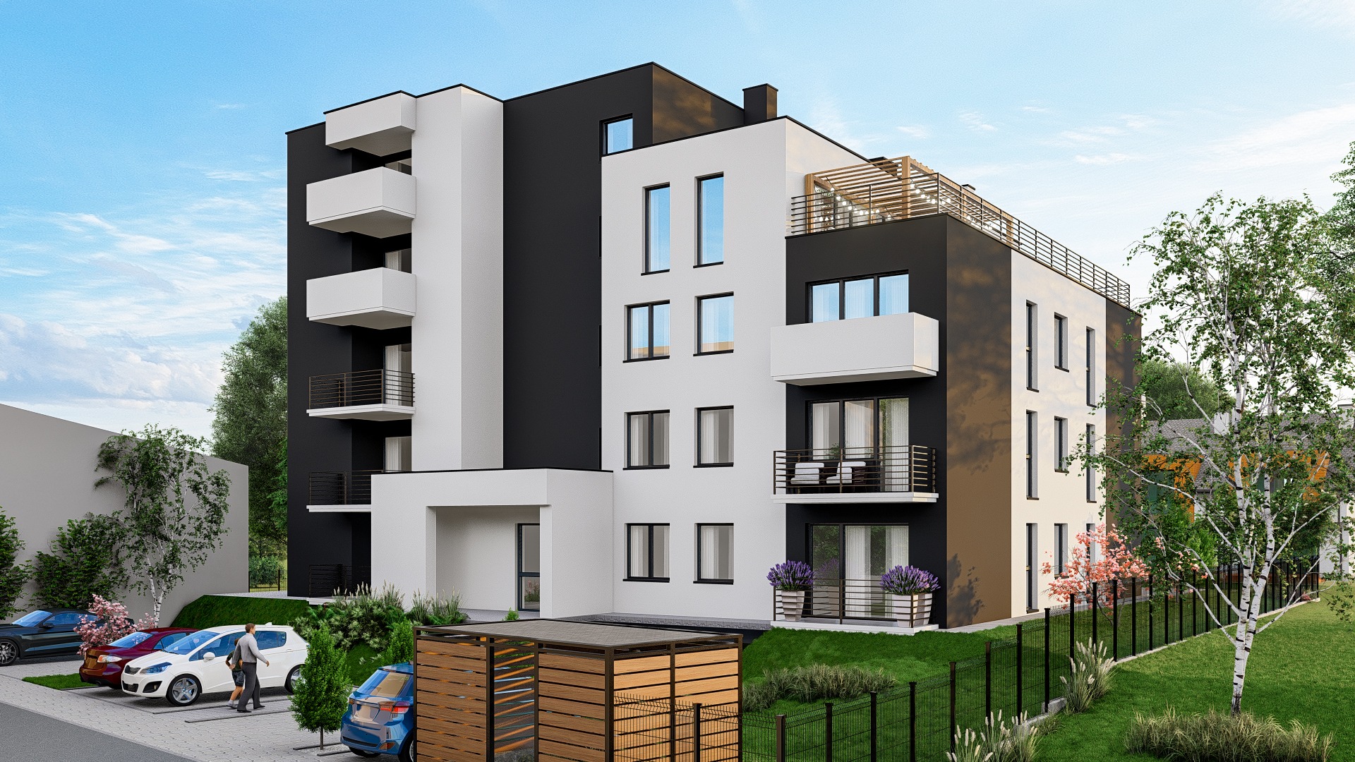 wizualizacja bloku w Dąbrowie Górniczej przy ul. Cieplaka