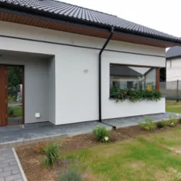 Żaluzje bambusowe 25mm Żaluzje fasadowe Realizacja Niedrzwica