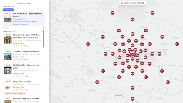 Raport wizytówki przed podjęciem pozycjonowaniem wizytówki google