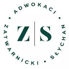 Logo kancelarii prawnej z inicjałami ZS wewnątrz okręgu z napisem 'Adwokaci Zatwarnicki Słychan'