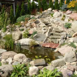 oczko wodne ze strumieniem