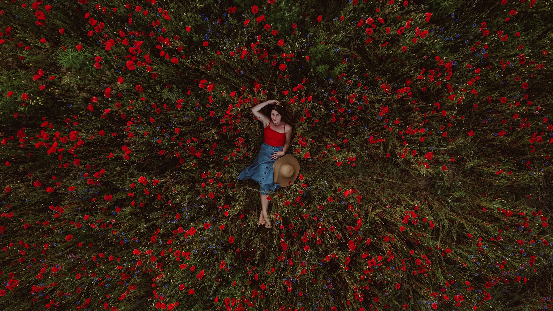 Sesja kobieca z drona