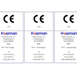 Posiadamy europejski certyfikat zgodności i jakości CE na wyrób schodów.