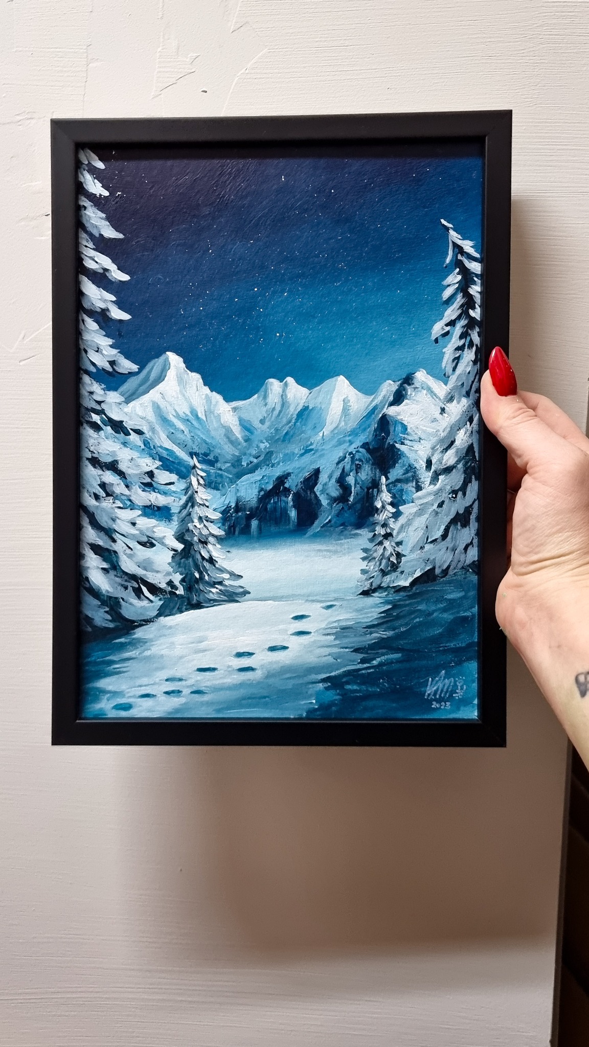 Górskie zimowe pejzaże - obraz Black Mind Katarzyna Murzyn