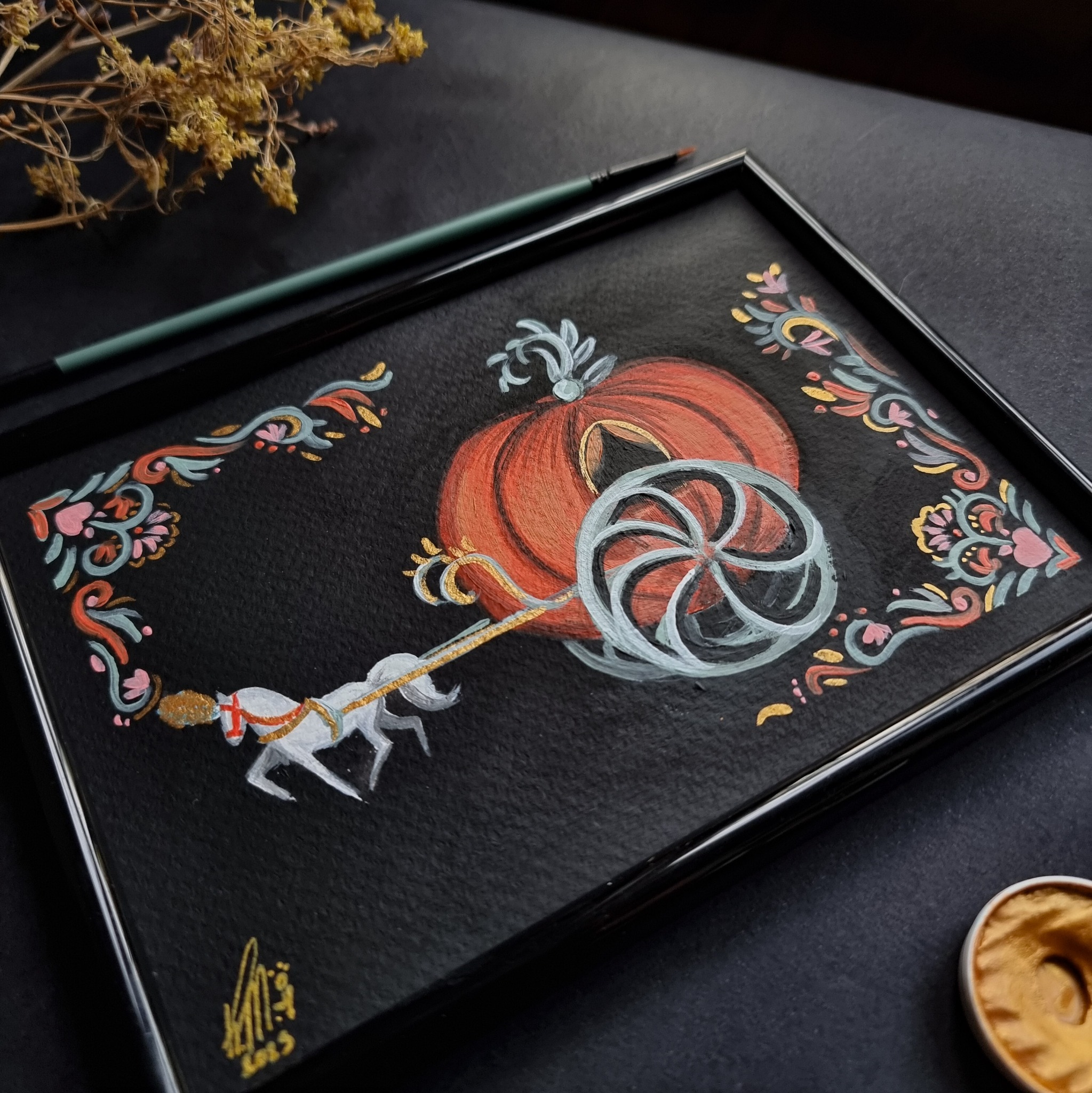 'Kopciuszek' - mini obraz Black Mind Katarzyna Murzyn