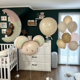 Balony z helem na powitanie dziecka w domu !