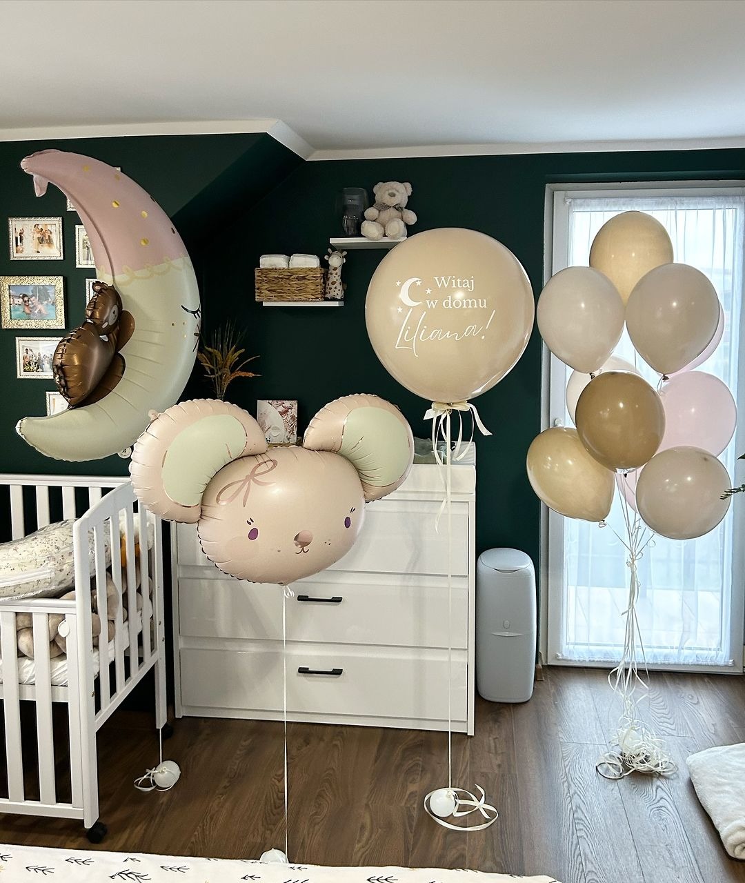 Balony z helem na powitanie dziecka w domu !
