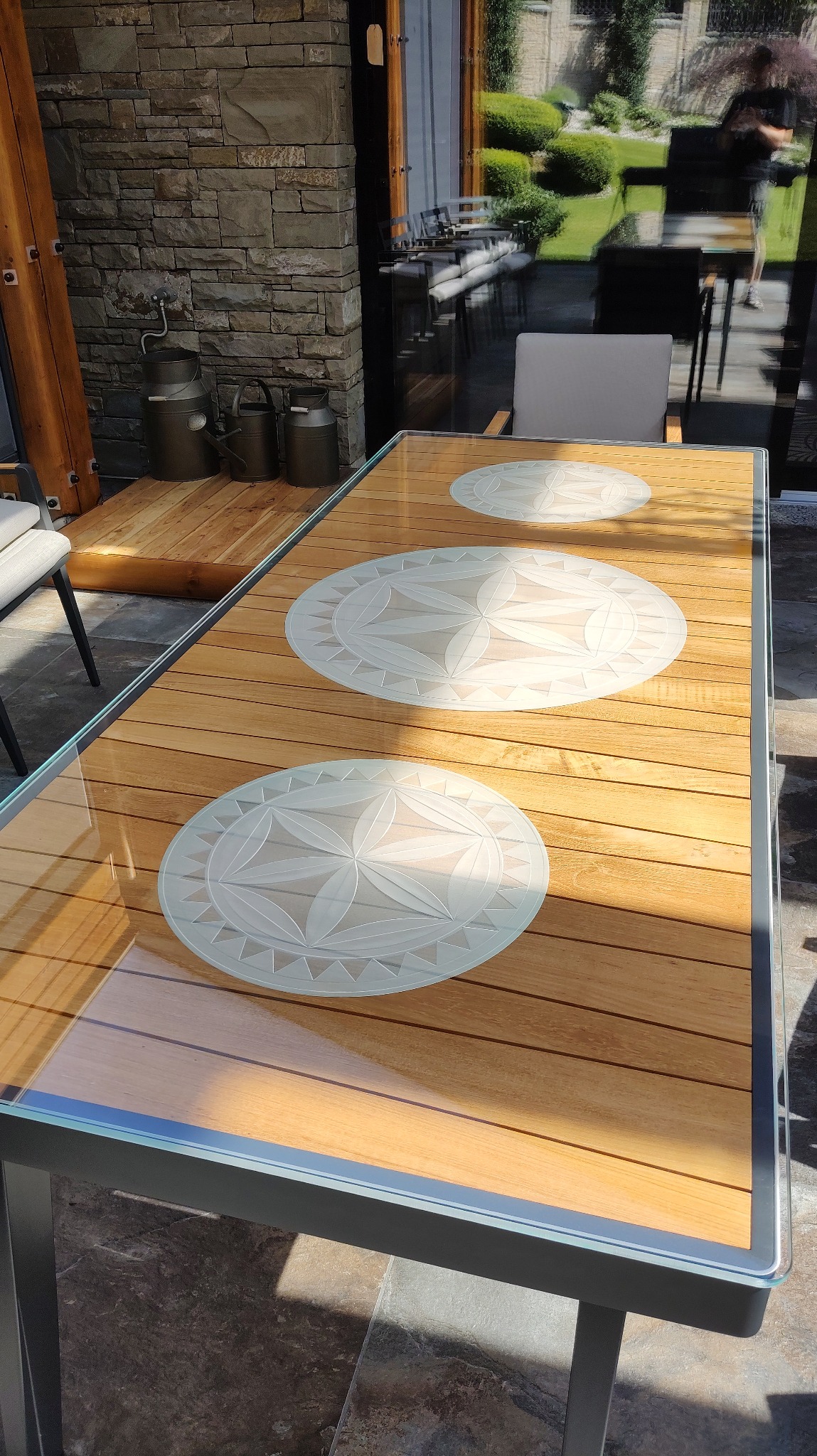 Blat szklany 12mm Optiwhite z motywem regionalnym