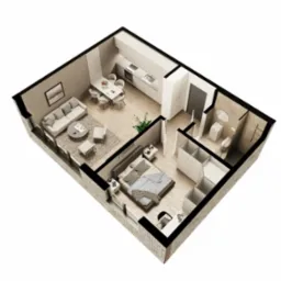 Przekroje 3D mieszkań