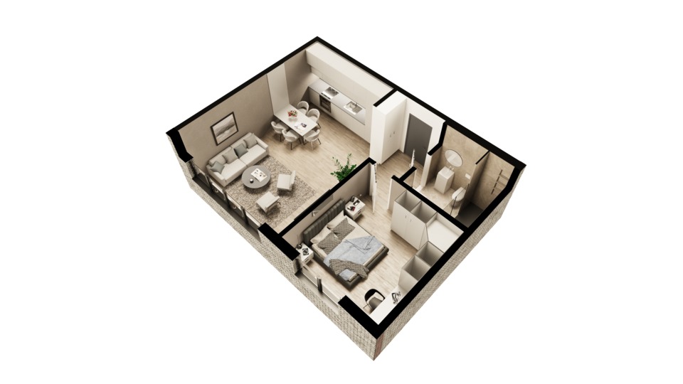 Przekroje 3D mieszkań