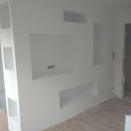 Wykonujemy wszelkiego rodzaju zabudowy. Przykładowa ścianka telewizyjna 