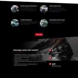 RYCHLAK.DESIGN ROBERT RYCHLAK - Strona internetowa serwisu szyb samochodowych Aroglass: pracownik montuje szybę, logo firmy w lewym górnym rogu, menu nawigacyjne u góry, przyciski kontaktu.