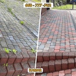 KAMAR - Czyszczenie gorącą wodą kostki brukowej Strzyżów, Krosno, Jasło, Rzeszów, Sanok