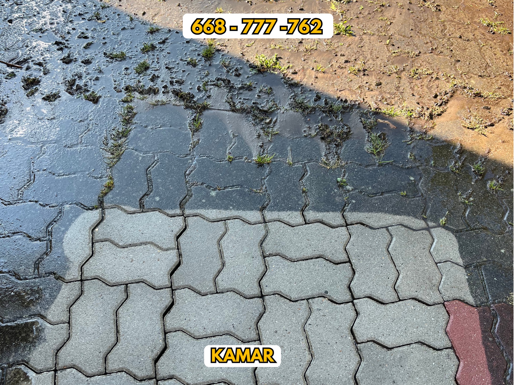 Czyszczenie kostki brukowej, usuwanie chwastów i mchów gorącą wodą, Strzyżów