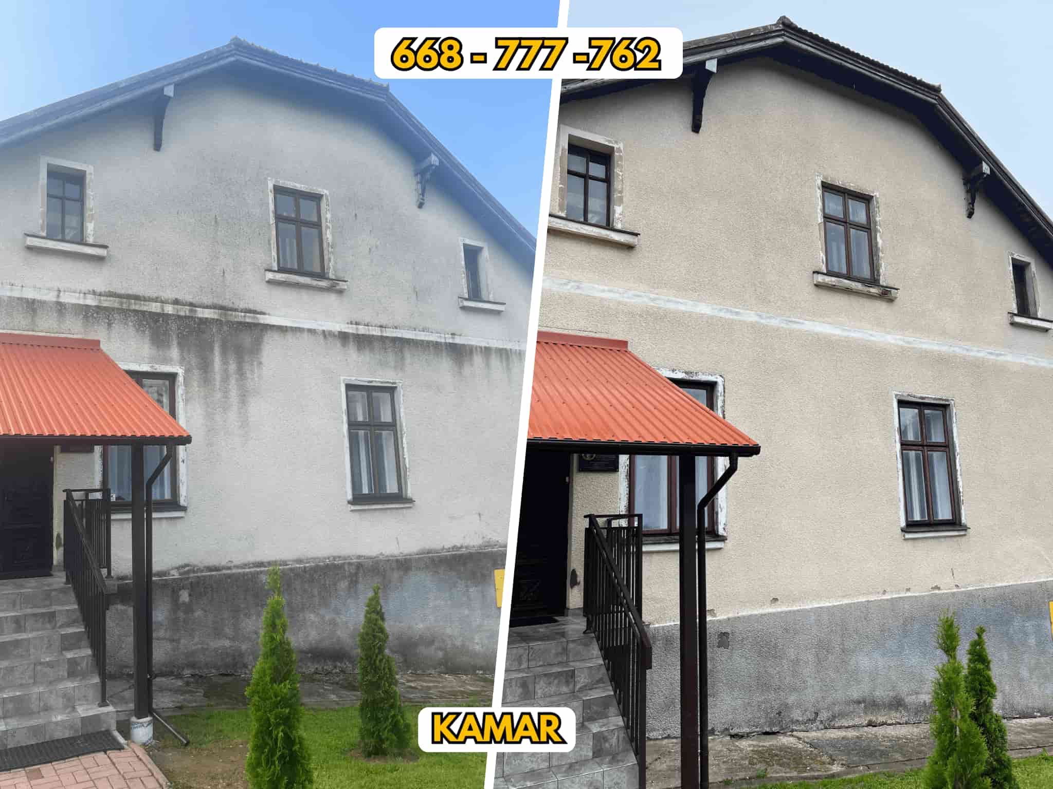 Mycie elewacji budynku parafialnego