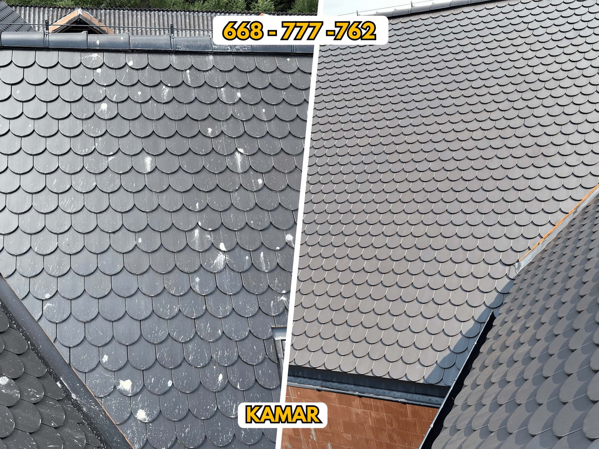 Czyszczenie dachówki karpiówka,