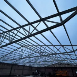 Wykonana konstrukcja stalowa pod dach z płyty warstwowej