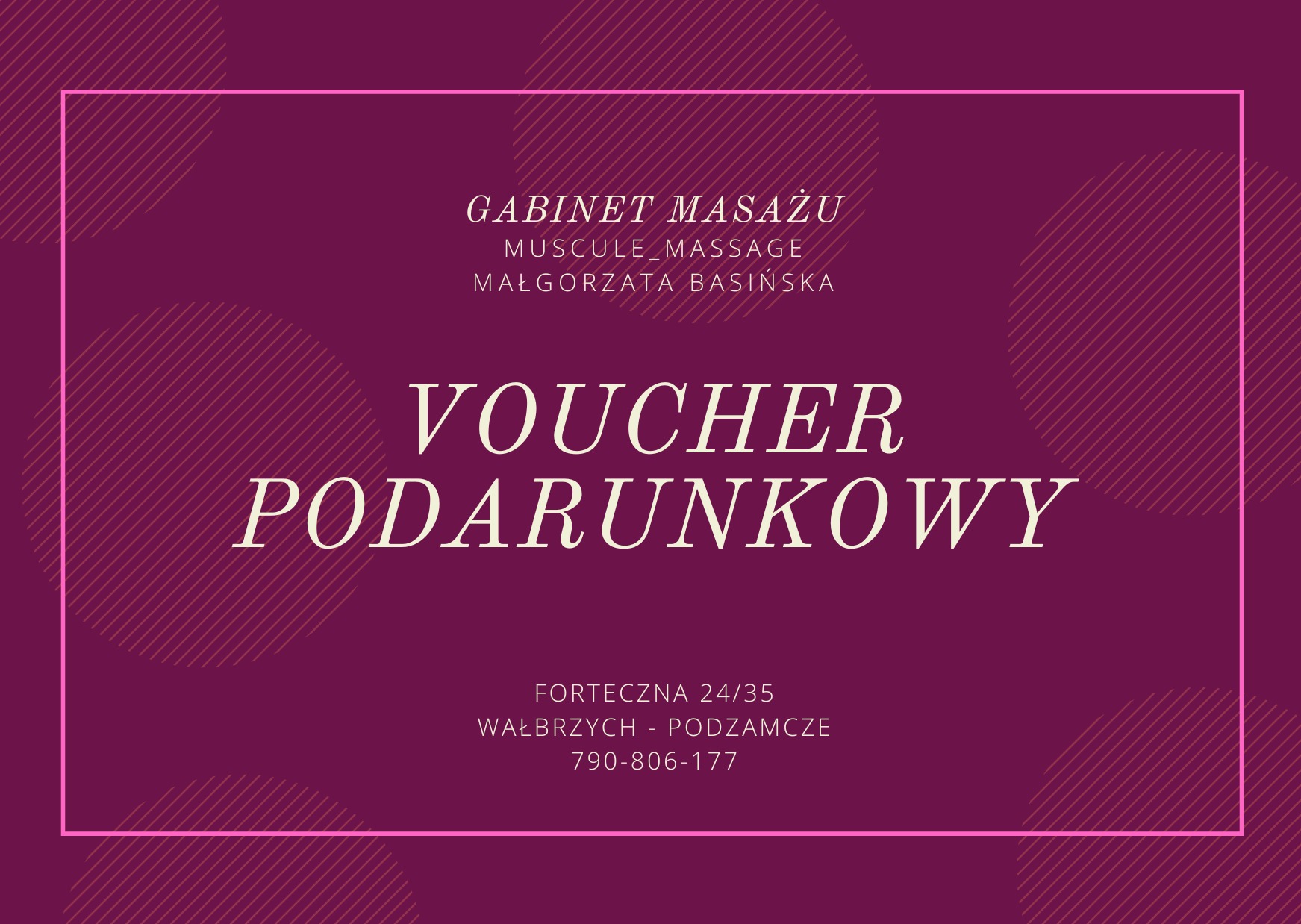 Podarunek w formie masażu, zawsze udany i nikt nie odmawia. Zapraszam serdecznie.