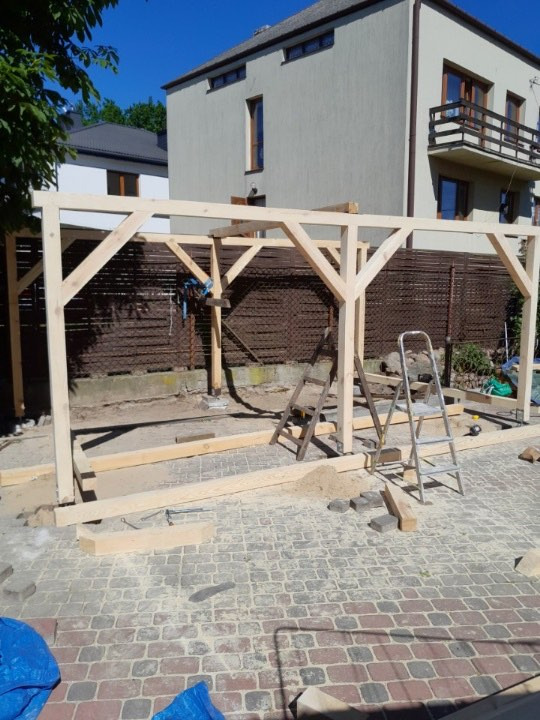 Również zapraszam na realizacje altanek ogrodowych...praca w trakcie budowy.