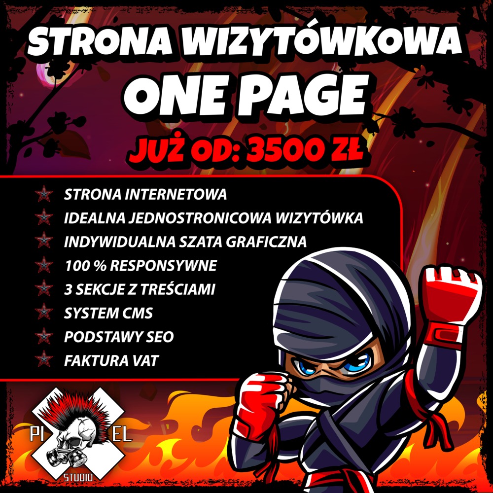 Strona wizytówkowa One Page od 3500 zł: idealna jednostronicowa wizytówka z indywidualną szatą graficzną, responsywna z systemem CMS i podstawami SEO.