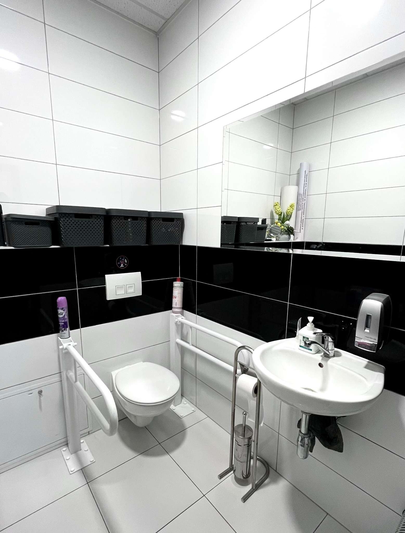 Toaleta dostosowana do osób poruszających się na wózkach inwalidzkich