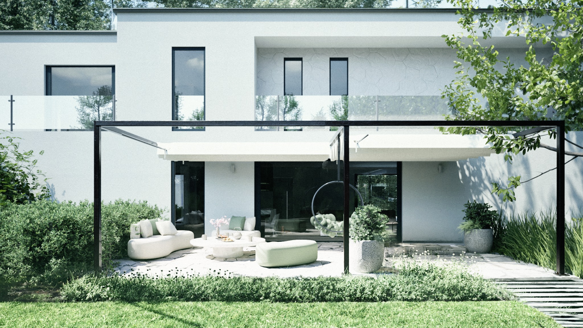 Wizualizacja - projekt ogrodu widokowego w Swoszowicach