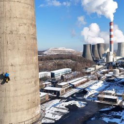 Prace wysokościowe w hucie Łaziska Górne