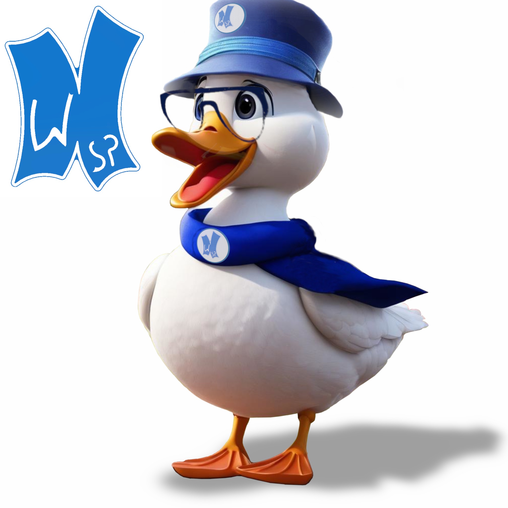 Maskotka wraz z wizerunkiem opiekunek przedszkolaków