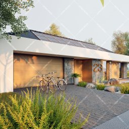 Indywidualny projekt budowlany domu jednorodzinnego parterowego w Środzie Śląskiej.