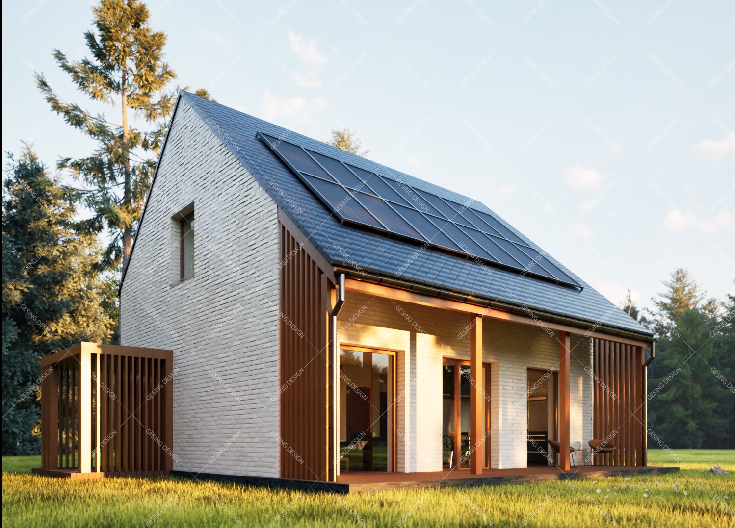 Indywidualny Projekt budowalny domu pasywnego w Domaniowie.