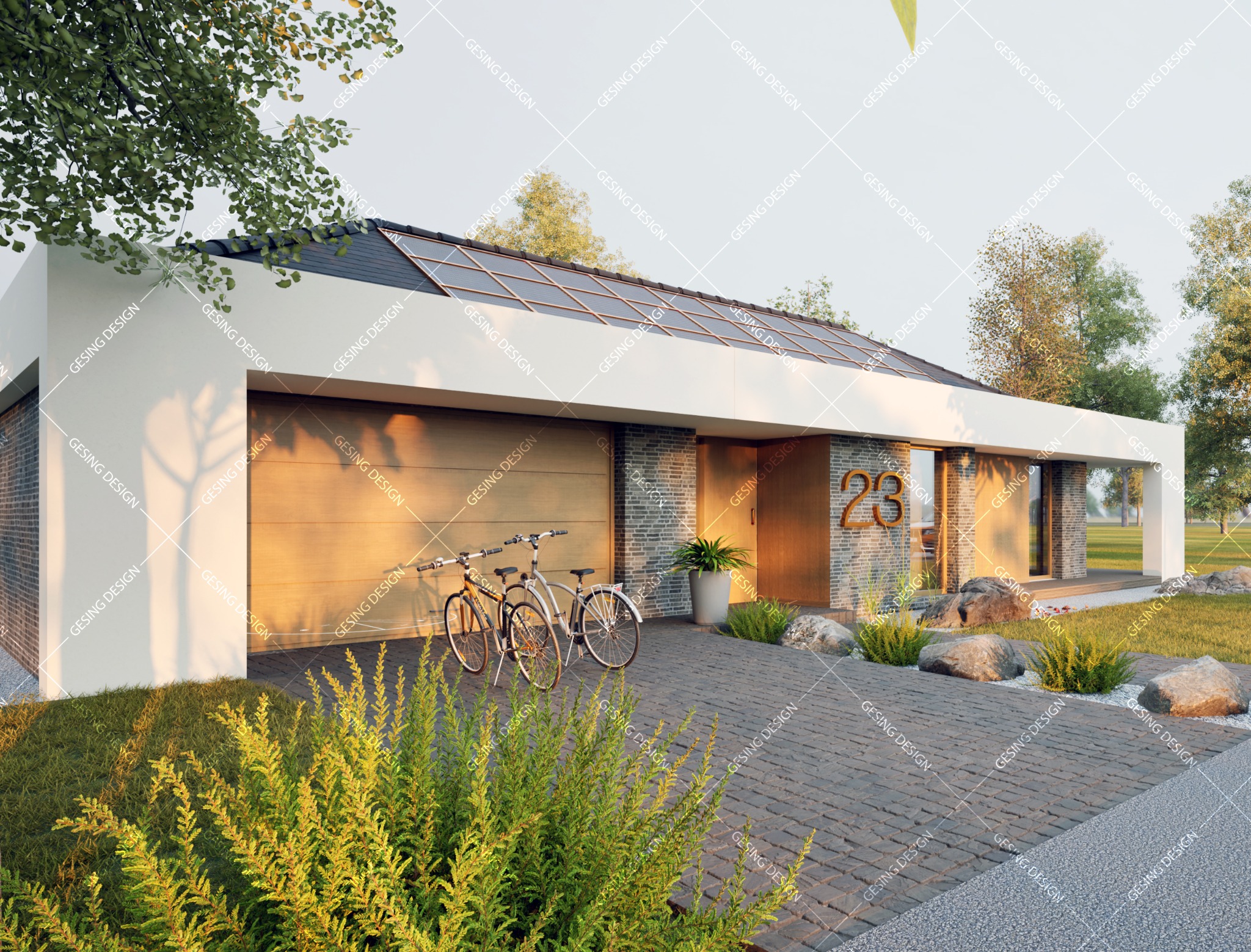 Indywidualny projekt budowlany domu jednorodzinnego parterowego w Środzie Śląskiej.