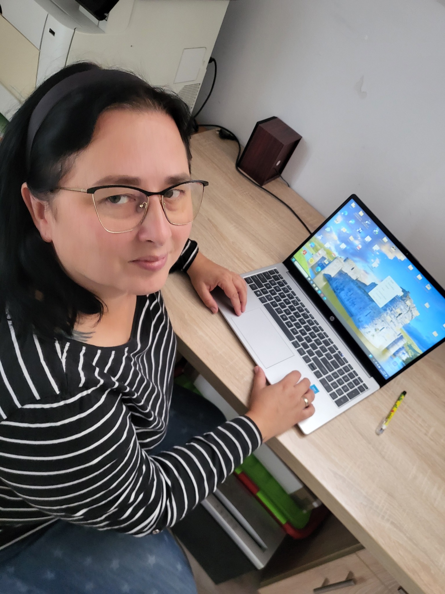 Katarzyna Kuśmierczyk przy pracy