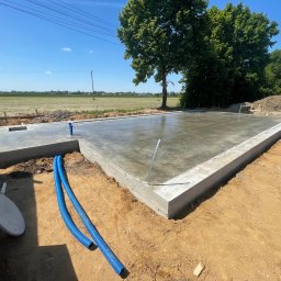 Wykonanie płyty fundamentowej pod suszarnie, beton zacierany na gladko 👷🏽‍♂️⛸️