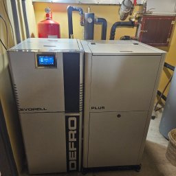 DDC Arkadiusz Obszyński - Kocioł pelletowy Defro w nowej kotłowni