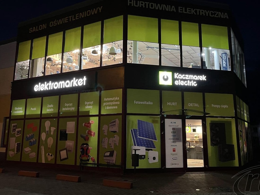 Kaczmarek Electric - Wyklejanie Okien Witryn oraz Kasetony Podświetlane